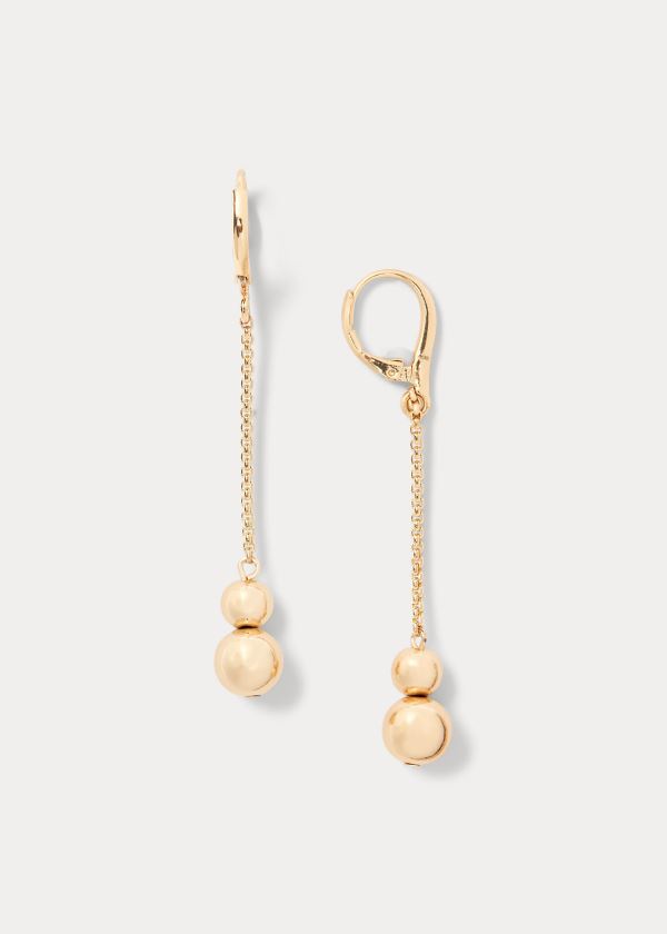 Pendientes Ralph Lauren Mujer Dorados - Finished Drop - WKDOU5923